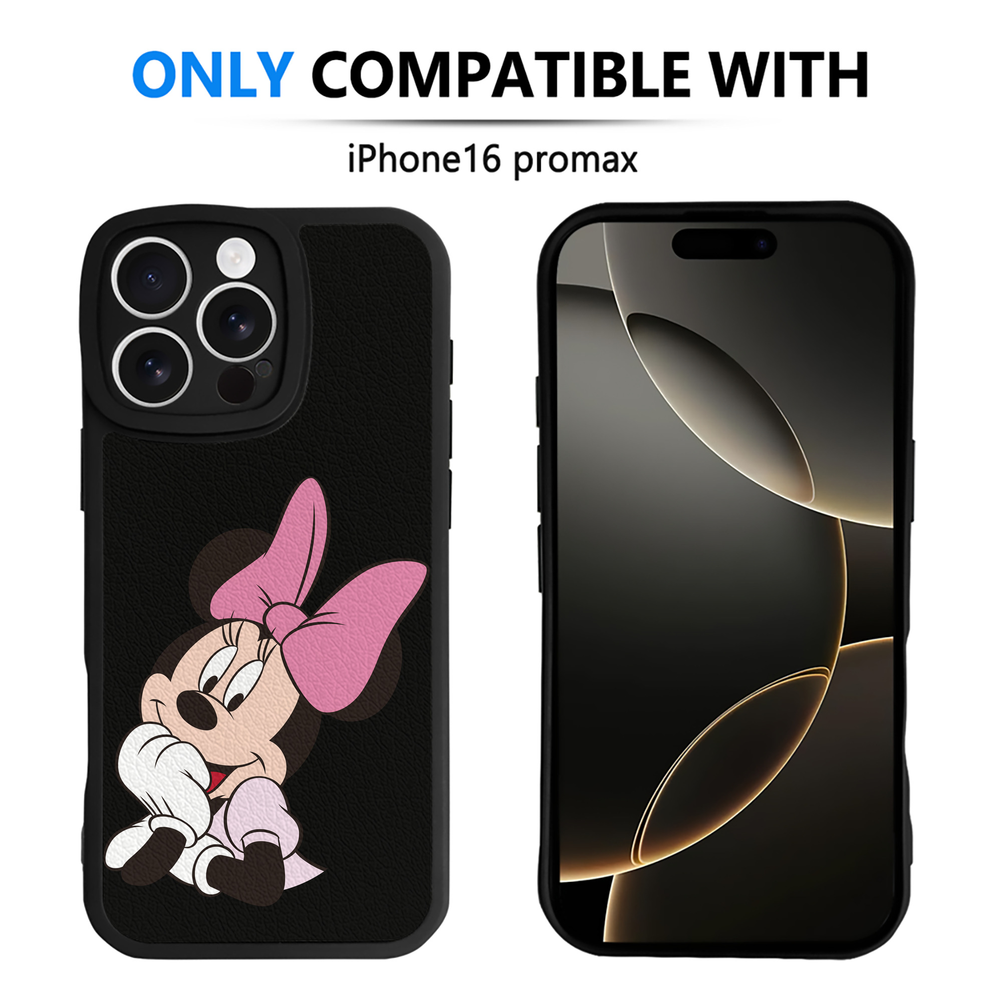 （画像用） ミッキーマウス Mickey Mouse 【iPhone 16シリーズ対応】シリコンスマホケース（レザー調） 材質：シリコン